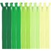 MARARDI [Pack 10 Cerniere Invisibili [Verdi] Nylon [12 cm] Chiusure Lampo per Cucito e Artigianato per Stoffa Vestiti Borse per Cucire a Macchina Tessuto di Cotone con Chiusura in Metallo