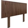 DHOME Testiera in Legno Riciclato DM con Gambe Stile Pallet Verticale Letto Pallet Supporti inclusi (110cm, Legno di Noce)
