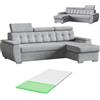 Robin Inspire Divano Angolare Divano Letto Universale Sinistra O Destra A Forma Di L Con Coprimaterasso Vano Contenitore Easy Clean Grigio Chiaro 240 x 165 x 87 cm Tosaro