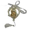 DLM Bomboniere DLM34231 (Kit 6 Pezzi) Calamita Magnete Cuore in Resina intagliata Madonna con Bambino Nozze Nascita Comunione Segnaposto Pensierino Confettata bomboniera