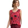 Street One Top con Scollo a V e Orlo Elastico Salsa Rosso 36