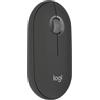 Logitech Pebble Mouse 2 M350s wireless Bluetooth sottile, portatile, leggero, personalizzabile, clic discreti, Easy-Switch per Windows, macOS, iPadOS, Android, Chrome OS - Grafite
