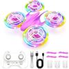 Charmofun Mini Drone Bambini con Luci, RC Aereo Giocattolo Drone Telecomandato con Funzione Hovering, 3D Flip e 3 Batterie, Giocattoli Regalo Per Principianti, Ragazzi e Ragazze (Rosa)