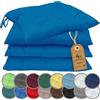 NatureMark Set 4 Cuscini per Sedie con Cordini 40x40 cm - Set di Cuscini Imbottiti per Cucina, Giardino e Interni - Colore Blu Reale
