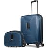 REDOLZ Articolo essenziale 14, Blu scuro metallizzato, 2-Set+, Trolley rigido con ruote girevoli