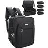 Relavel Zaino per trucchi extra large custodia professionale da viaggio per treno borsa per trucchi da donna custodia per cosmetici organizer per truccatori a 3 strati di grande capacità con 4 piccole