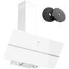 IsEasy Cappa Aspirante 90 cm, Cappa Cucina 90 cm, 571 m³/h Forte Aspirazione, Ritenitore di Pannello, 4 Livelli, 1-9 Min Spegnimento Ritardato, Funzione Memoria, 61dB, Bianco, Efficienza A++