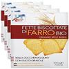 LA FINESTRA SUL CIELO Buongiornobio, Fette biscottate di farro bio, senza zuccheri, 200g (Confezione da 4)