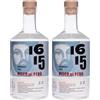 1615 Pisco Puro Quebranta - Pisco Peruviano Fruttato e Dolce, 42%, Bottiglia in Vetro da 70cl (Confezione da 2)