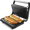 Taurus Amazing - Piastra Grill Elettrica GR1700, 700W, Antiaderenti, Manico a Tocco Freddo, Piastra Superiore Auto-regolante, Riscaldamento Rapido, Sistema di Blocco, Conservazione Verticale