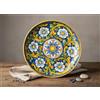 Generico Piatto grande in ceramica siciliana blu giallo verde rosso di santo stefano di camastra decorata a mano barocco Art 12