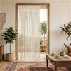 ToolsEvery Arazzo per porta in tessuto manuale, in macramè, da appendere alla parete, per finestra, porta, decorazione di sfondo per matrimoni, arazzo intrecciato a mano è beige (95 x 200 cm)