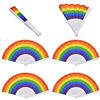 Carnavalife Ventagli Arcobaleno Multicolore Orgoglio Gay Pride LGTBI LGTBIQ+ Pieghevole a Mano, Articoli per Festa performance Scenario