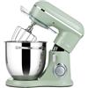 Kitchen in the box Fab by Kitchen in the box Impastatrice Planetaria, 6L Planetaria Professionale 1300W, 10 Velocità con Uncino Impastatore, Mescolatore e Frusta Sbattitrice (Verde)