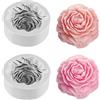 skytowards 2 Pezzi Stampo per Candele Stampo Silicone Candele Stampi in Silicone a Forma di 3D Peonia Decorazioni per Resina per Aromaterapia, Candele Fai Da Te (9.5 * 3.5CM)