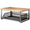 Generic Scaffale portaoggetti per macchina da caffè, in legno, con cestello estraibile, supporto per elettrodomestici da cucina, cassetto portaoggetti da scrivania, per casa, dormitorio, soggiorno, bar, piano