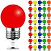 MAYCOLOR Lampadine Colorate E27 3W Equivalenti 30W, 240 Lumen, AC 220-240V, Lucine da Esterno Giardino per Natale Matrimonio Festa Giardino Patio, 40 Pezzi