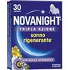 Novanight Melatonina Per Dormire Melissa 30 Compresse Tripla Azione Senza Glutine
