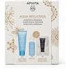 Apivita Cofanetto Regalo Aqua Beelicious con Crema Fluida Idratante Viso Colorata SPF 30 40 ml + Mini Siero Booster Idratante 10 ml + Mini Gel Detergente Back Detox 5 ml