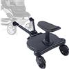 SanBouSi Passeggino universale con sedile, Kiddy Board per passeggino, passeggino regolabile, pedana regolabile a 360 gradi, per bambini da 2 a 6 anni (25 kg)