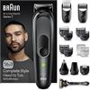 Braun MGK7470 Serie 7 All-In-One 16 in 1, cura quotidiana per uomo, per rasatura, rimozione dei peli da naso e orecchie e altro ancora, base di ricarica e custodia, impermeabile
