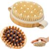 Yolistar 2 Pezzi Beauty Dry Brushing Body Brush Spazzola per il Massaggio a Secco del Corpo, Massaggiatore in Legno Anti Cellulite, per Migliora la Circolazione con Azione Esfoliante