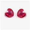 Naturale Sangue Rosso Mozambico Rubino Loose Cuore Gemma Taglio Paio 6x6 MM -