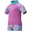 SPEEDO GIRLS DIGITAL SHORT SLEEVE RASH TOP SET Costume da bagno Bambina