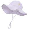 DASMINI Cappello da sole a tesa larga per neonati e bambini, protezione solare UPF 50+, grazioso cappello regolabile in seersucker, A righe viola., 2/5 anni