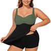 Generico 2026 Bikini Push up Copri Costume Intero Donna Modellante Micro estremi da Bagno Monokini Mutande Senza segni Abbronzatura Taglie Forti Piscina Trikini Mare Vestito IT(Army Verde,4XL)