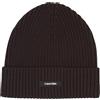 Calvin Klein Uomo Berretto in Maglia Classic Cotton Rib Beanie in Cotone, Nero (CK Black), Taglia Unica