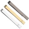 PATIKIL 3Pcs Fermacravatte Per Uomo, In Acciaio Inossidabile Lettera E Alfabeto Set Fermacravatte Con Scatola Regalo Per Matrimonio Festa Del Papà, Argento/Oro/Nero