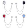GORGECRAFT 2 pz Clip Collare Catena Strass Doppia Ala di Angelo Spilla Pin Pilla Giacca Uomo con Spilla Nozze Uomini Donne Cappotto Vestito Colletto