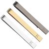 PATIKIL 3Pcs Fermacravatte Uomo, Lettera K Alfabeto Fermacravatte Set In Acciaio Inossidabile Con Scatola Regalo Per Matrimonio Festa Del Papà, Argento/Oro/Nero