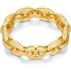 Generic Bracciale a catena robusta per donna Braccialetti a maglie elastiche regolabili elastiche spesse in oro/argento