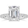 Michooyel S925 4ct Radiant Cut Cubic Zirconia Anelli di fidanzamento per le donne Anello nuziale Anello di promessa Fede nuziale in argento sterling