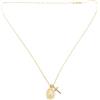 De Bussy Medaglia Vergine Miracolosa con croce in argento sterling rivestita in oro 18kt, 12, Argento Sterling, Zirconia cubica