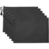QLEUIFT 6 pcs Buste portadocumenti in tela con cerniera, formato A4, impermeabile, per scuola, lavoro, ufficio, cancelleria, documenti, riviste, cosmetici, accessori da viaggio