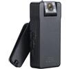 OPFVUJIKX Fotocamera corporea, A50 1080P Mini fotocamera telecomando 150 gradi obiettivo di rotazione grandangolare Bodycam con clip posteriore girevole per la Sicurezza, il Lavoro(With 64GB TF Card)