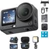 DJI Osmo Action 6 Combo Standard, action cam con sensore quadrato 1/1,1″, apertura variabile, resistente al freddo (Custodia+Pellicola protettiva+ Luce di riempimento)