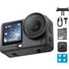 DJI Osmo Action 6 Combo Potenziato, action cam con sensore quadrato da 1/1,1″, fotocamera 4K apertura variabile da f/2,0 a f/4,0, autonomia estesa (OA 4 4K US)