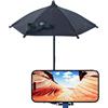 Generico Ombrello magnetico per telefono 22,5 cm - Mini parasole regolabile per smartphone anti UV antiriflesso | Supporto per parasole portatile Visualizzazione esterna di foto Video Compatibile con dispositi