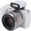 Annadue Fotocamera Digitale 5K 64MP, Fotocamera Mirrorless WiFi, con Touchscreen da 3,2 Pollici, Zoom Ottico 12x, Flash, per Streaming Live, Uso Domestico, Matrimoni, Fotografia d (WHITE)