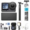DJI Osmo Action 6 Combo Potenziato, action cam con sensore quadrato da 1/1,1″, fotocamera 4K apertura variabile da f/2,0 a f/4,0, autonomia estesa (Multiple accessories bundle)