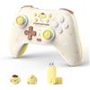 Kuitmor Controller Pro Giallo per Switch, Gamepad Wireless Carino con Effetto Hall Anti-drifting per Switch 2/Switch/OLED/Lite, PC/Steam, Android, iOS, Bluetooth + Cablato (Con Ricevitore)