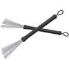 Générique 1 Coppia di spazzole per batteria con manici telescopici retrattili tamburo Spazzola Rock Jazz 130CM Argent + Noir
