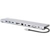 Manhattan USB-C Dock/Hub con lettore di schede e MST, Porte (x9): Audio 3,5 mm, Mini DP, Ethernet, HDMI, USB-A (x3), USB-C e VGA, con Power Delivery (100 W) alla porta USB-C (Nota: è necessario aggiungere un caricatore da parete USB-C e un cavo USB-C), …