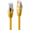 Lindy - Cavo patch - da RJ-45 (M) a RJ-45 (M) - 15,0 m - 6,2 mm - S/FTP - CAT 6 - senza alogeni, senza gancio - giallo (45987)