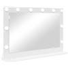 vidaXL Specchio per vanità bianco 80 x 15 x 18 cm vetro e legno impiallacciato