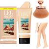 Doukesh Fondotinta Gambe Waterproof 100ML Crema Colorata Gambe con Pennello Fondotinta Lozione per il Trucco Delle Gambe e Corpo Leg Makeup Concealer Copertura del Tatuaggio e delle Cicatrici (#1)